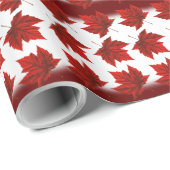 Cadeau Papier à souvenir du drapeau du Canada (Coin rond)