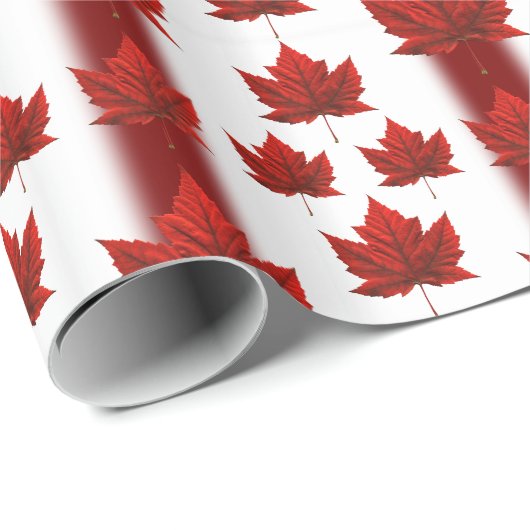 Cadeau Papier à souvenir du drapeau du Canada (Coin rond)