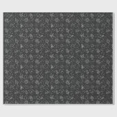 Cadeau Papier à thème spatial en noir (Plat)