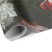 Cadeau Papier à vie fixe floral foncé (Coin rond)