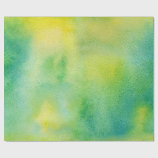 Cadeau Papier Abstrait à enveloppement jaune et vert (Plat)