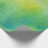 Cadeau Papier Abstrait à enveloppement jaune et vert (Coin)