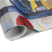 Cadeau Papier Abstrait d'enrobage de peinture (Coin rond)