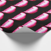 Cadeau papier abstrait rose et noir (Coin)