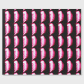 Cadeau papier abstrait rose et noir (Plat)
