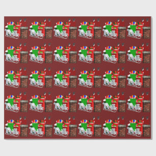 Cadeau Papier adhésif Père Noël Red