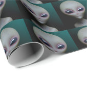 Cadeau Papier Alien (Coin rond)