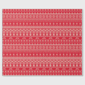 Cadeau Papier alpin crème de motif de pullover de Noël (Plat)