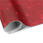 Cadeau Papier alu rouge brillant (Coin rond)