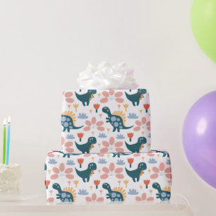 Cadeau Papier Anniversaire de enfant Dinosaure Cute