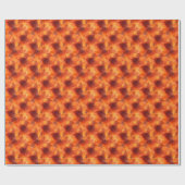 Cadeau Papier aquarelle abstrait orange et marron (Plat)