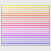 Cadeau Papier arc-en-ciel rayé tons chauds (Plat)