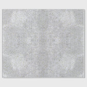 Cadeau Papier argenté Abstrait avec étoiles or (Plat)