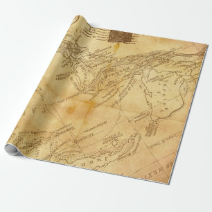 Cadeau Papier arrière - plan de carte vintage