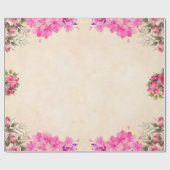 Cadeau Papier arrière - plan fleuri (Plat)