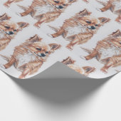 Cadeau Papier aux cheveux longs de Wapping d'art de chien (Coin)