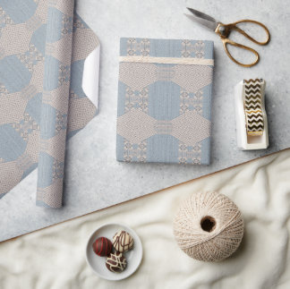 Cadeau Papier Azurévia Lace – Bleu Poudre et Géométrique