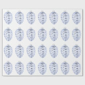 Cadeau Papier blanc à pinecone lavable (Plat)