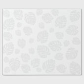 Cadeau Papier blanc classique à envelopper Feuille tropic (Plat)