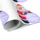 Cadeau Papier blanc d'enveloppement du Père Noël (Coin rond)