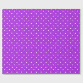 Cadeau Papier Blanc Étoiles En Violet (Plat)