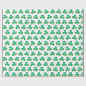 Cadeau Papier blanc Motif Shamrock (Plat)