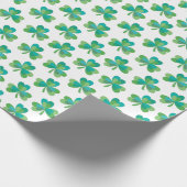 Cadeau Papier blanc Motif Shamrock (Coin)