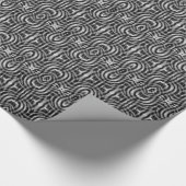 Cadeau Papier blanc noir de giftwrap de motif de l'infini (Coin)