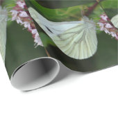 Cadeau Papier blanc papillon (Coin rond)