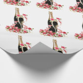 Cadeau Papier blanc Rose et champagne (Coin)