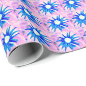 Cadeau papier bleu (Coin rond)