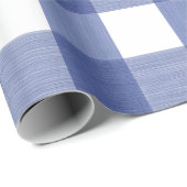 Cadeau Papier bleu de plaid de Buffalo (Coin rond)