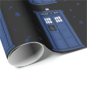 Cadeau Papier bleu-foncé de geek de nuit étoilée de boîte (Coin rond)