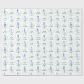 Cadeau Papier Bluebells Enveloppé Avec Texte (Plat)
