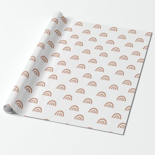 Cadeau Papier Boho motif Abstrait (Déroulé)