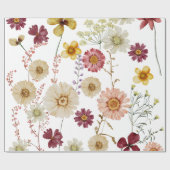 Cadeau Papier Boho Rustic Fleur sauvage (Plat)