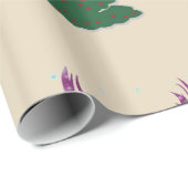 Cadeau Papier brillant à envelopper, 30 po x 6 pi Joyeuse (Coin rond)