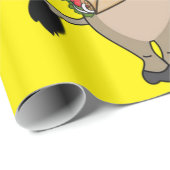 Cadeau Papier brillant à envelopper, Abeille d'âne mexica (Coin rond)