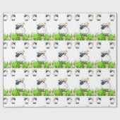 Cadeau Papier brillant à envelopper, Mouton floral (Plat)