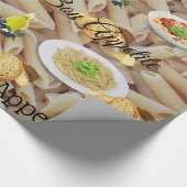 Cadeau Papier brillant à envelopper, Pâtes Red Vin Pain O (Coin)