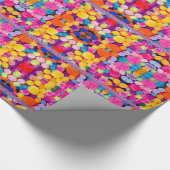 Cadeau Papier brillant à envelopper Pom Poms (Coin)
