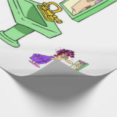 Cadeau Papier brillant à rouleaux blanc (Coin)