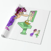 Cadeau Papier brillant à rouleaux blanc (Déroulé)