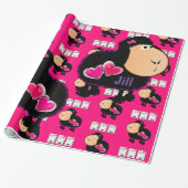 Cadeau Papier brillant, Coeurs roses de mouton (Déroulé)