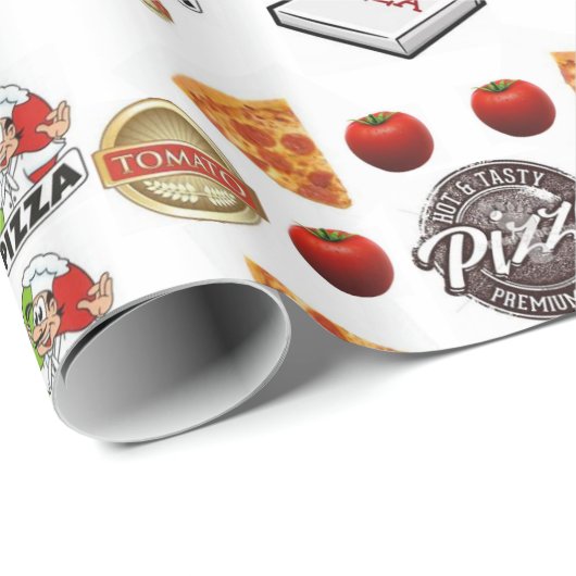 Cadeau Papier brillant d'emballage de pizza (Coin rond)