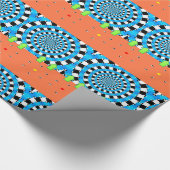 Cadeau Papier brillant, Flèche circulaire bleue noire (Coin)