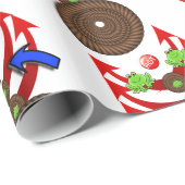 Cadeau Papier brillant, Flèches de corde (Coin rond)