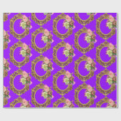 Cadeau Papier brillant, Floral victorien (Plat)