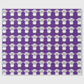 Cadeau Papier brillant, Mouton violet (Plat)