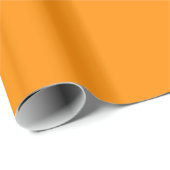 Cadeau Papier brillant orange foncé (Coin rond)